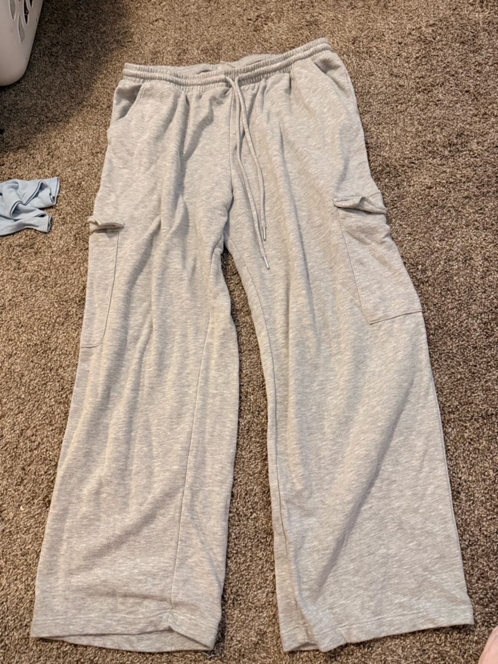 No Boundaries Light Gray Wide Leg Sweatpants